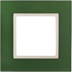Изображение товара Рамка 1-постовая ЭРА Elegance 14-5101-27 зеленая из стекла