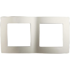Изображение товара Рамка 2-постовая ЭРА 12 12-5002-04 шампань пластиковая монтажная