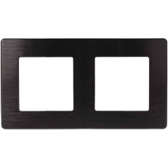Изображение товара Рамка 2-постовая ЭРА 12 сатин черный 12-5102-06 Б0052514