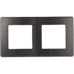 Изображение товара Рамка 2-постовая ЭРА 12 сатин графит 12-5102-12 для электромонтажа