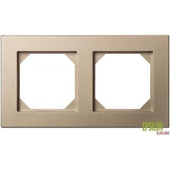 Изображение товара Рамка 2-постовая Liregus Epsilon шампань 28-3222