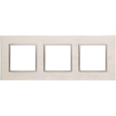 Изображение товара Рамка 3-постовая ЭРА Elegance шампань металлическая IP20