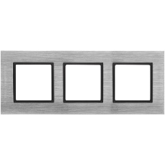 Изображение товара Рамка 3-постовая ЭРА Elegance 14-5203-41 серого цвета