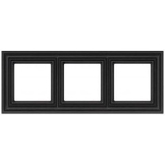 Изображение товара Рамка 3-постовая Liregus Retro черный матовый 29-245