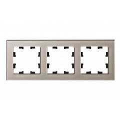 Изображение товара Рамка SCHNEIDER ELECTRIC ATLASDESIGN NATURE, Органическое стекло Шампань 3-постовая, ATN320503