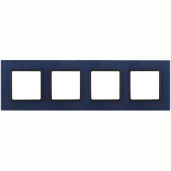 Изображение товара Рамка 4-постовая ЭРА Elegance 14-5104-29 синий стекло для внутреннего монтажа