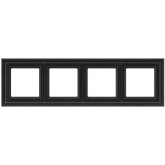 Изображение товара Рамка 4-постовая Liregus Retro черный матовый 29-246