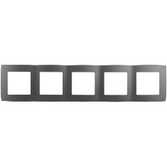 Изображение товара Рамка 5-постовая ЭРА графитовая для электрических устройств