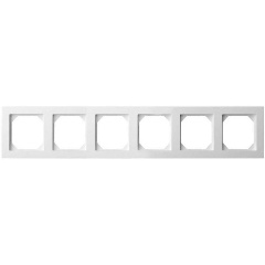 Изображение товара Рамка 6-постовая Liregus Epsilon белый 28-0426