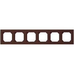 Изображение товара Рамка 6-постовая Liregus Epsilon коричневый 28-1551