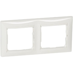 Изображение товара Рамка Legrand Valena 2 поста горизонтальный монтаж, белый (DIY-упаковка), 694241