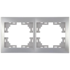 Изображение товара Рамка LEZARD 2-м Mira горизонт. сер. метал., 701-1000-147