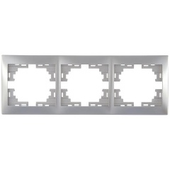 Изображение товара Рамка LEZARD 3-м Mira горизонт. сер. метал., 701-1000-148