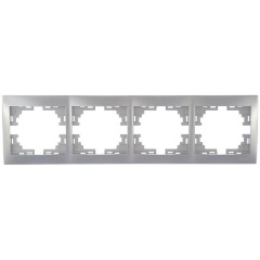 Изображение товара Рамка LEZARD 4-м Mira горизонт. сер. метал., 701-1000-149