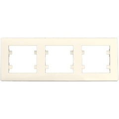 Изображение товара Рамка Makel 3-м Karea RIZZ крем, 88010703