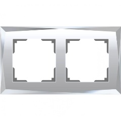 Изображение товара Рамка на 2 поста Werkel Diamant зеркальный W0021220 4690389158827