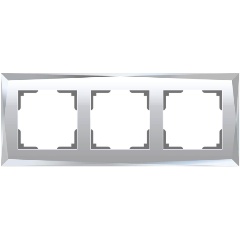 Изображение товара Рамка на 3 поста Werkel Diamant зеркальный W0031220 4690389158834