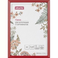 Изображение товара Рамка пластиковая Attache 21x30 (A4) ПЭТ Красная, 1173999КТ