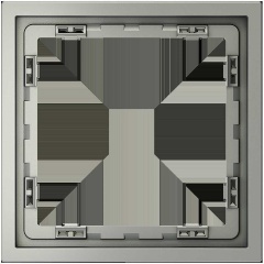 Изображение товара Рамка пластиковая Voltum S70 на 1 пост, (сталь) VLS100105