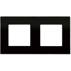 Изображение товара Рамка стеклянная Sibling 2 поста черная (157х86мм) (Powerframe-2GB)