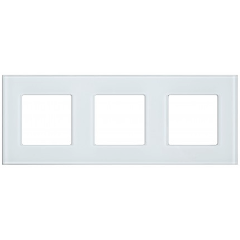 Изображение товара Рамка стеклянная Sibling 3 поста белая (228х86мм) (Powerframe-3GW)