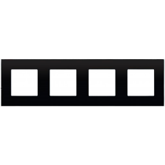 Изображение товара Рамка стеклянная Sibling 4 поста черная (299х86мм) (Powerframe-4GB)