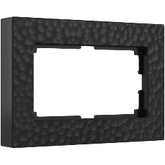 Изображение товара Рамка Werkel Hammer для двойной розетки черный W0082408 4690389163654