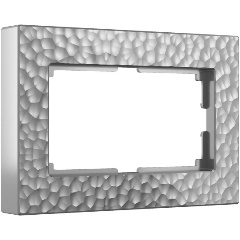 Изображение товара Рамка Werkel Hammer для двойной розетки серебряный W0082406 4690389163630