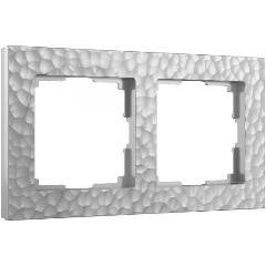 Изображение товара Рамка Werkel Hammer на 2 поста серебряный W0022406 4690389163395