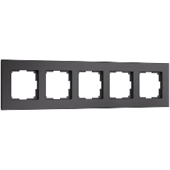 Изображение товара Рамка Werkel Senso на 5 постов черный стекло soft-touch W0053108 4690389214288