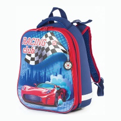 Изображение товара Школьный ранец BRAUBERG 227819 Гоночный клуб, объем 17 л, ортопедическая спинка, яркий дизайн