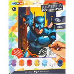 Изображение товара Раскраска по номерам МУЛЬТИ АРТ ночной герой, 17х23 см, CANV17X23-130381
