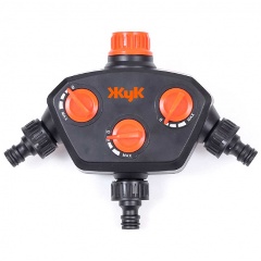 Изображение товара Распределитель для шлангов ЖУК 3х-канальный пластиковый с регуляторами