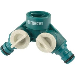 Изображение товара Распределитель двухканальный RACO Original 4250-55255C, резьба внешняя-наконечник, 3/4"