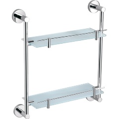 Изображение товара Полка RAV SLEZAK COA0802, двойная стеклянная 396 мм.