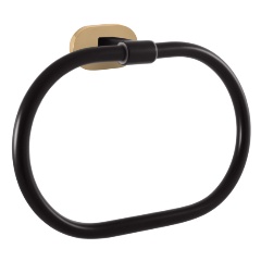 Изображение товара Полотенцедержатель RAV SLEZAK YUA0104CMATZ овальный, цвет черный матовый/золото