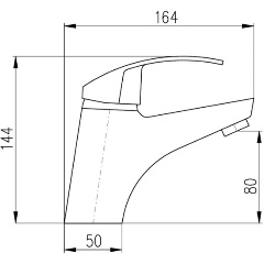 Изображение товара Смеситель для раковины RAV SLEZAK Mississippi MS027.5 с донным клапаном хром