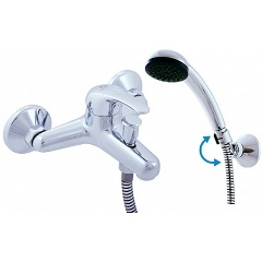 Изображение товара Смеситель RAV SLEZAK Sazava для ванной с душевым комплектом, держатель подвижный, SA054.5/2
