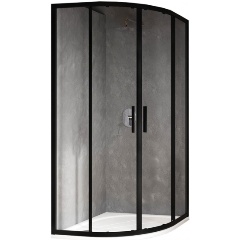 Изображение товара Душевой уголок Ravak Blix BLSCP4-80 80х80 X3BM40300Z1 профиль Черный стекло Transparent
