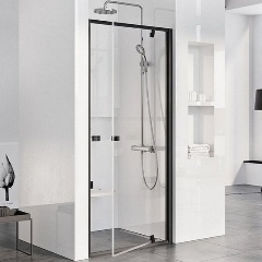 Изображение товара Душевая дверь Ravak Pivot PDOP1-80 03G40300Z1 профиль Черный стекло Transparent