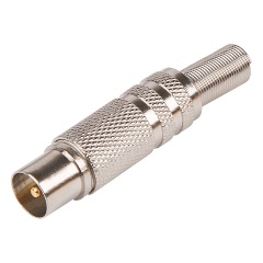 Изображение товара Разъем PROconnect "штекер TV" c пружиной, 100 шт./упак.