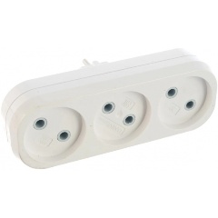 Изображение товара Разветвитель UNIversal 3-м без заземл. 10А плоский, А203