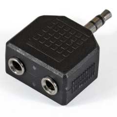 Изображение товара Разветвитель ExeGate 3.5mm Jack M/2x3.5mm Jack F аудиокабель адаптер