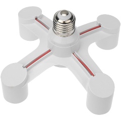 Изображение товара Разветвитель цокольный REXANT Е27-4хЕ27 белый