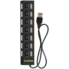 Изображение товара Разветвитель USB ExeGate DUB-72SW USB2.0 7порт. черный