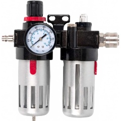 Изображение товара Регулятор давления QUATTRO ELEMENTI MF-3, с лубрикатором и фильтром, разъем EURO (771-053)