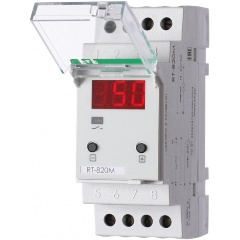 Изображение товара Регулятор температуры F&F RT-820M напряжение питания 24-264 В DC/ 30-264 В АС, диапазон от -30 до +140 гр., Гистерезис 0.5-30 гр., контакт 1NO, задержки времени, максимальный ток 16 А., EA07.001.007