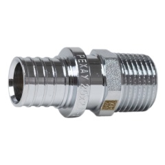 Изображение товара Переходник Rehau THERM S, Н, 20, 1/2", латунь хромированная