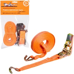 Изображение товара Ремень крепления груза Airline AS-T-03, с храповиком, 6м, 600 кг