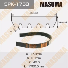 Изображение товара Ремень поликлиновый MASUMA 5PK 1750